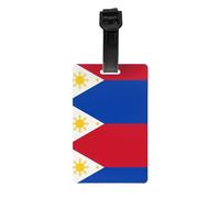 Philippine Flag Luggage tag, Detachable Black Wristband 17.5cm Long, Suitable for Luggage, Sports Bags, etc.