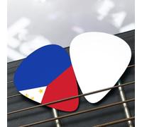 Philippine flag Patterned guitar pick set - (thin/medium/thick), widely compatible with all kinds of stringed instruments,