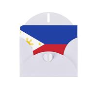 Philippine flag Pearlescent Greeting Cards - Horizontal All Occasion Cards with Envelopes, Elegant Shimmer Card for Birthday, Christmas, Blank Inside
