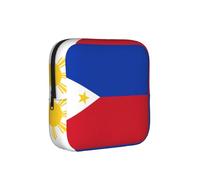 Philippine Flag Period Proof Storage Bag-Feminine Hygiene Travel Case for Sanitary Pads, Discreet Mensural Pouch for Purse Office