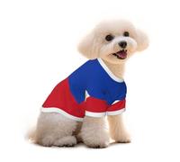 Philippine flag Print Cotton Dog T Shirt Breathable Soft Pet Clothes, for Small Medium Large Dogs Cats