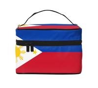 Philippine flag Women's Large Capacity Makeup Bag, Portable Travel Makeup Bag, (9x6.5x6.2 inches) Girls Large Makeup Bag Storage Bag