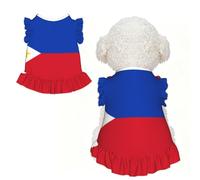 Philippine flag XS Pet Apparel for Small Dogs-Cute Summer Outfit for Puppy, Soft Breathable Pet Clothes for Cat