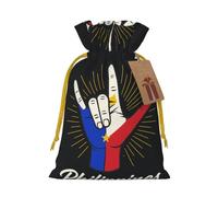 Philippine Gesture Drawstring Gift Bags Small Item Treats Wrapping Storage Bags Christmas Birthday Party Holiday