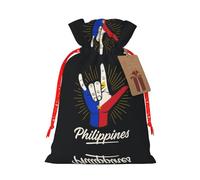 Philippine Gesture Drawstring Gift Bags Small Item Treats Wrapping Storage Bags Christmas Birthday Party Holiday