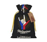 Philippine Gesture Drawstring Gift Bags Small Item Treats Wrapping Storage Bags Christmas Birthday Party Holiday
