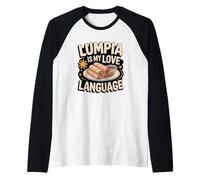 Philippine Lumpia is My Love Language Pinoy Food Spring Roll Raglan Baseball Tee