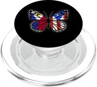 Philippines and Puerto Rico Butterfly Half Filipina Boricua PopSockets PopGrip for MagSafe