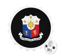 Philippines Filipino National Emblem 2 in 1 Magnetic Beer Bottle Opener Fridge Magnets Easy Storage Gift for Men Women White-Style