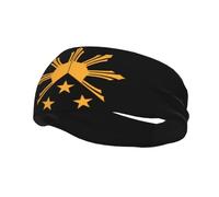 Philippines Filipino Sun and Stars Flag Headbands Sports Headbands Moisture Wicking Workout Headband Sweatband Headbands Running Headband