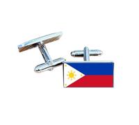 Philippines Flag Cufflinks - Filipino National Emblem Gift for Men | Blue, Red, White & Yellow Sun & Stars Design | Groomsmen Wedding Gift | Gift Box Included | Proud Filipino Heritage Keepsake