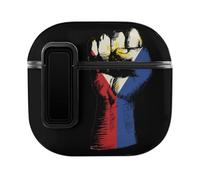 Philippines Flag Nation Spirit Headphone & Earphone Cases Compatible with Airpod 4 Scratch-Resistant PC Protective Cover with Secure Buckle