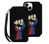 Philippines Flag Nation Spirit Mobile Phone Front Flip Cases Compatible with iPhone 15/15 Plus/15 Pro/15 Pro Max Anti-Scratch Covers