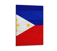 Philippines Flag Wood Patterning Stylish Posters & Prints Hanging Wall Art Paintings for Home Office Decor