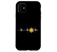 Philippines Heartbeat Pulse EKG Filipino Sun Pilipinas Case for iPhone 11