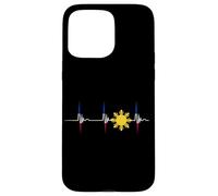 Philippines Heartbeat Pulse EKG Filipino Sun Pilipinas Case for iPhone 15 Pro Max