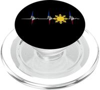 Philippines Heartbeat Pulse EKG Filipino Sun Pilipinas PopSockets PopGrip for MagSafe