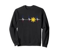 Philippines Heartbeat Pulse EKG Filipino Sun Pilipinas Sweatshirt