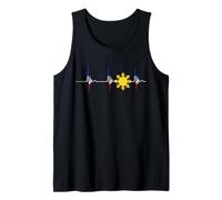 Philippines Heartbeat Pulse EKG Filipino Sun Pilipinas Tank Top
