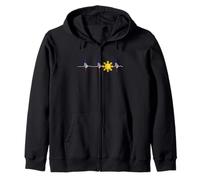 Philippines Heartbeat Pulse EKG Filipino Sun Pilipinas Zip Hoodie