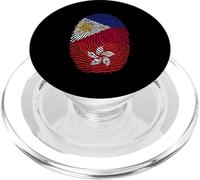 Philippines & Hong Kong Fingerprint Filipino Hong Kong Roots PopSockets PopGrip for MagSafe