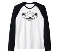 Philippines Island Palms Southeast Asia Gift Souvenir Leyte Raglan Baseball Tee