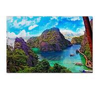 Philippines Jigsaw Puzzle 1000 Piece Philippines Hidden Beach El Nido Palawan Puzzle Game Artwork Travel Souvenir 52x38cm