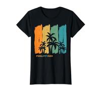 Philippines Palms Island Southeast Asia Souvenir Gift Leyte Value Graphic T-Shirt, Women, Black, M