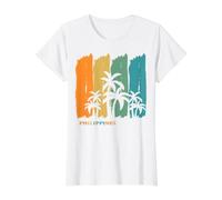 Philippines Palms Island Southeast Asia Souvenir Gift Leyte Value Graphic T-Shirt, Women, White, XL