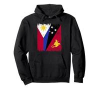 Philippines Papua New Guinea Half Flag Filipino PNG Heritage Pullover Hoodie
