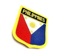 Philippines Philippine South East Asia Flag Iron On Embroidered Fabric Sew On Patch Pack of 1