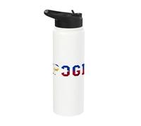 Philippines Pogi Pinoy Philippine Sun Filipino Pride Stainless Steel Insulated Water Bottle