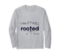 Philippines Rooted in Jesus Christian Art Long Sleeve T-Shirt