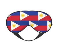 Philippines Sun and Stars Flag Eye Mask Sleep Mask Light BlockBlindfold Night Eyes Cover Soft Pressure-Free Eyeshade with Elastic Strap for Home Travel Office Nap Yoga