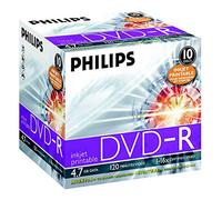 Philips - 10 x DVD-R - 4.7 GB 16x - printable surface - CD case - storage media