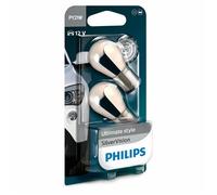 PHILIPS 12496SVB2 PY21W SilverVision Halogen Indicator 12V 21W BAU15s Duo
