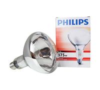 Philips Infrared Reflector Lamp R125 IR 375W E27 Clear 230V 1 Unit