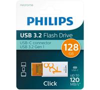 Philips Click Edition USB-C Port USB 3.2 Gen 1 USB Flash Drive USB Flash Drive 128GB for PC, Laptop, Smartphone, Tablet with USB-C Port, Read Speed up to 120MB/s
