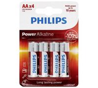 Philips 1545 Power LR6 AA 1.5V Batteries 4-pack High Energy Output