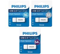 Philips 16 32 64 128GB Snow High Speed USB Flash Drive Memory Stick Pen Drive UK
