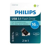 2 x PHILIPS ( 16 GB ) USB C 3.1 Pen Flash Drive Memory Stick Smartphone Laptop