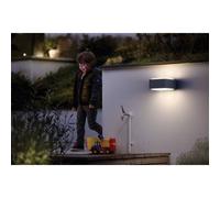 Philips E27 Hedgehog Horizontal Led Wall Light Black