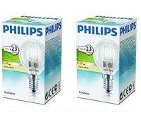 Philips 18 W Halogen EcoClassic E14 240V P45 Golf Ball Eqv 23 W - Pack of 2 Bulbs