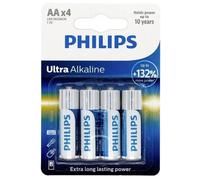 Philips Ultra Alkaline AA Battery Ultra High Power for High Drain Devices 4 Pack