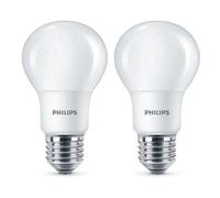 Philips 2 x Philips 8 - 60W Frosted E27 Edison LED Bulb 806lm - Warm White