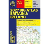 Philip's 2027 Big Road Atlas of Britain and Ireland (A3 Paperback): with Natural Landscape Contouring (Philip's Road Atlases)