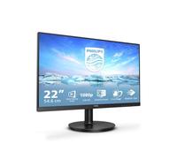 Philips 221V8-22 inch FHD Monitor, 75Hz, 4ms, VA, LowBlue, Flickerfree (1920 x 1080, 200 cd/m², HDMI/VGA)