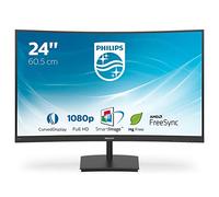 Philips 241E1SC - 24 Inch FHD Curved Monitor, 75Hz, VA, 4ms, AMD FreeSync, SmartImage, LowBlue Mode (1920 x 1080, 250 cd/m², HDMI/VGA)