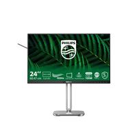 PHILIPS 24B2G5301-24 inch Full HD monitor, height adjustable, speakers, Adaptive Sync (1920x1080, 100 Hz, 1x HDMI 1.4, 1x DisplayPort 1.2, 1x USB-C (100W PD), USB Hub, RJ45) dark gray