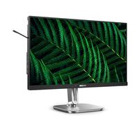 PHILIPS 24B2G5301-24 inch Full HD monitor, height adjustable, speakers, Adaptive Sync (1920x1080, 100 Hz, 1x HDMI 1.4, 1x DisplayPort 1.2, 1x USB-C (100W PD), USB Hub, RJ45) dark gray